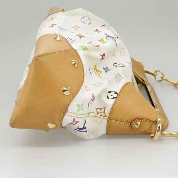 LOUIS VUITTON Monogram Multicolor Judy GM Shoulder Bag White M40253 Auth 98245AV - Picture 6 of 16